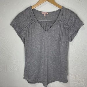 Juicy Couture Womens Large V-Neck Blouse Shirt Top y2k 90s 2000s Grey